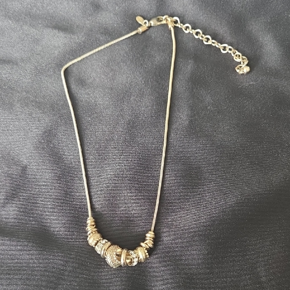 Chico's Gold-Tone Beaded Pendant Necklace